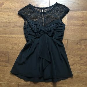 BCBGmaxazria cap sleeved silk blouse